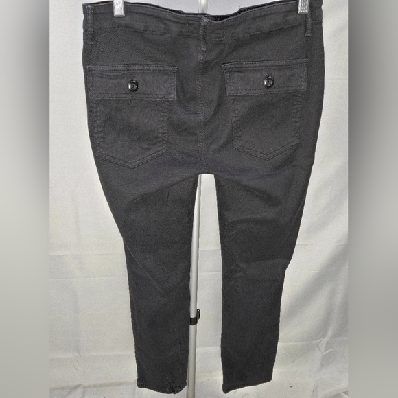 The Great. Black Corduroy Elevated Basic Quiet Luxury Pants, Size 28 - Picture 3 of 5